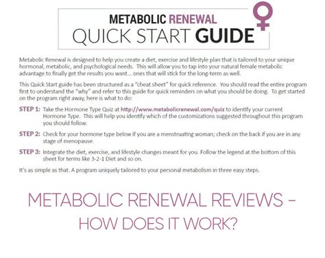 Printable Metabolic Renewal Meal Plan Pdf